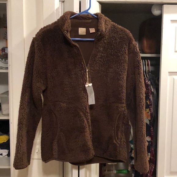 Natural Reflections Jackets & Blazers - Natural Reflections Brown Fleece Jacket